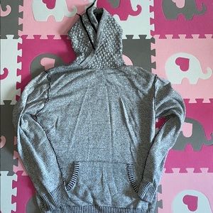 Gray hooded sweater